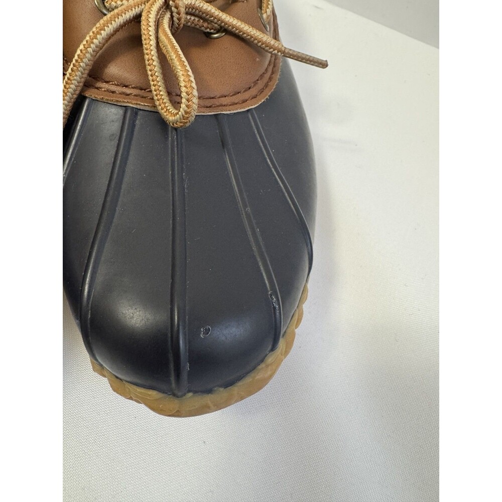 JBU by Jambu Gwen Weather Ready Duck Slip-On Rain Shoes Navy Brown Women’s  Sz 7 - Picture 8 of 13